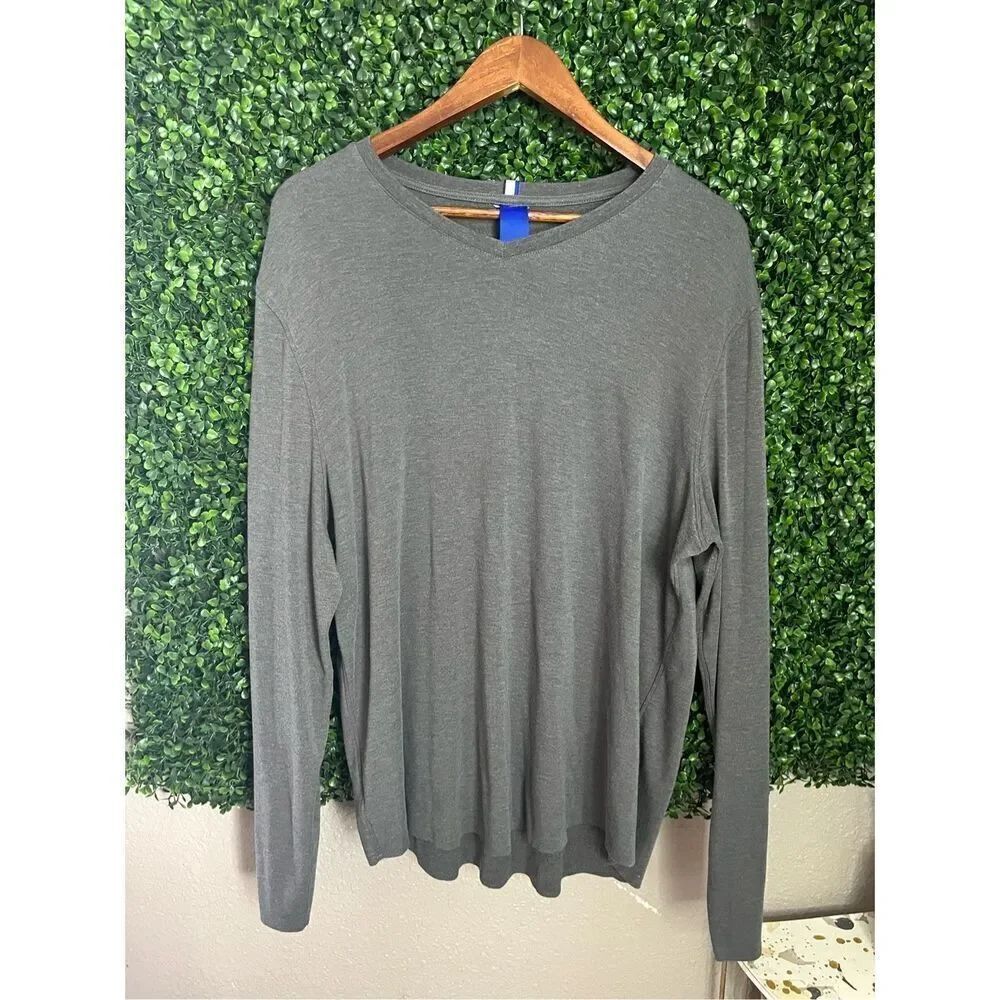 Kit and Ace Mens Gray Long Sleeve Shirt Size XL